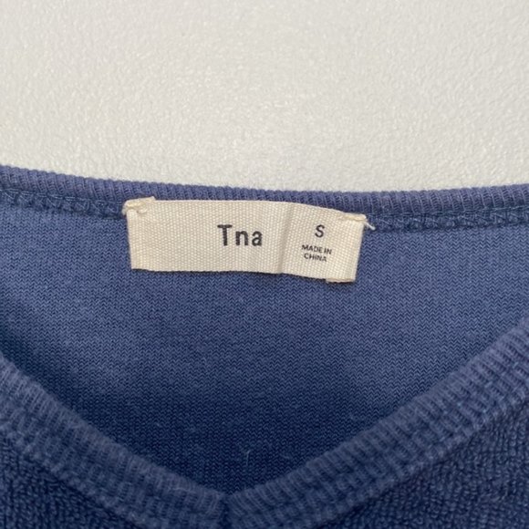 Aritzia TNA Navy Blue Towel Shorts Romper Size S - Picture 3 of 6